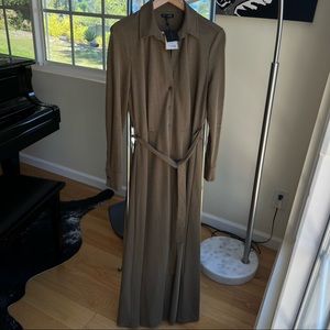 NWT- Massimo Dutti Belt Dress- Fit & Flare In Army Green Color